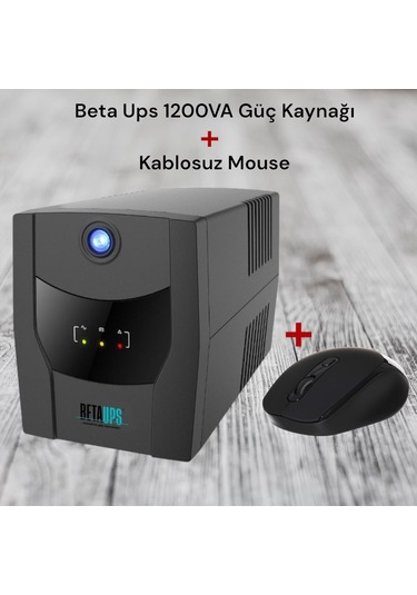 Betaups 1200va Line İnteractive Ups Kesintisiz Güç Kaynağı 10/25 Dak-12v/7ah 2