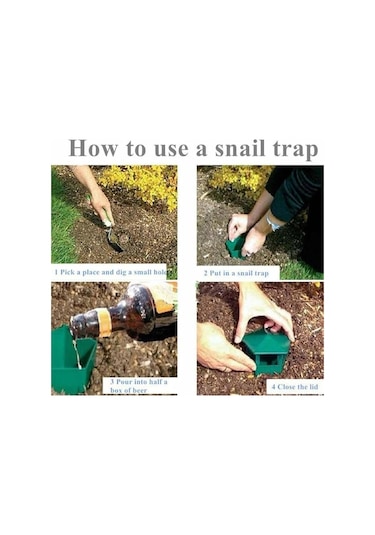 Geeksen 8 Adet Yeşil Plastik Bahçe Sünger & Salyangoz Tuzağı - Çevre Dostu Zararlı Kontrol Aleti, Bitki Koruyucu, Sıcak Suya Dayanıklı