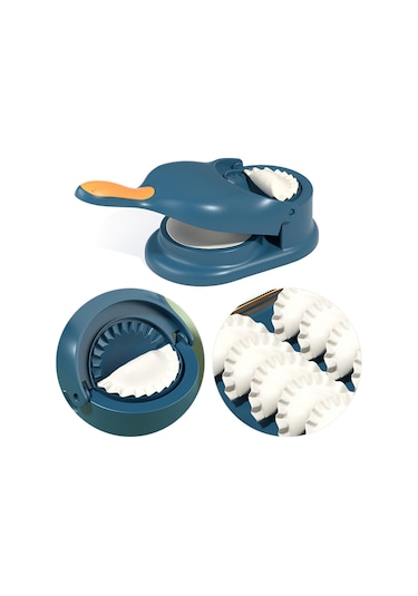 Kosona Mavi Ev Kullanıma İçin Manuel 2'li Manti Hamuru Sıkma Ve Sarma Aleti, Mutfak Zırhlı Plastik Hamur Kalıbı Diğer