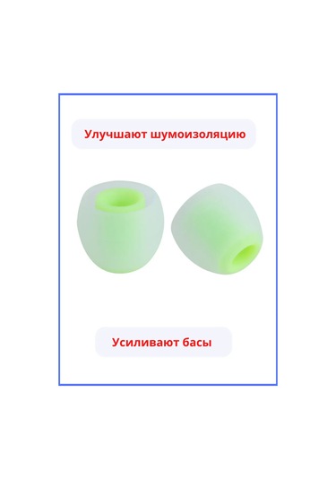 Discount Store Kulaklıklar İçin Evrensel Kulak Yastıkları 3 Çift S, M, L 325849018 Beyaz-Yeşil