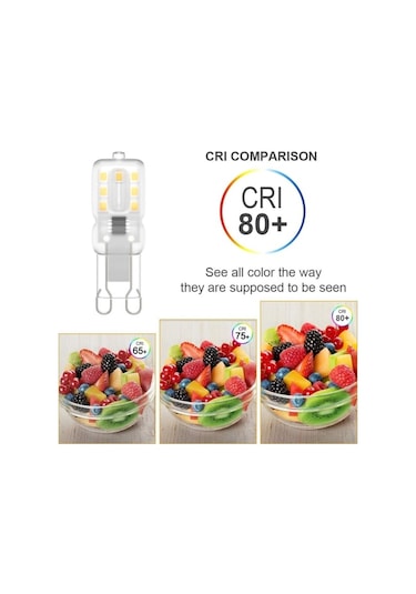 G9 Led-lampa, 220v Naturvit 5500k 3w 8'li Paket - Perfet