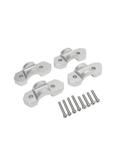 Pazly Motosiklet Gidon Yükseltici 2 Adet Alüminyum Alaşımlı Lmk00310 Seti Gümüş