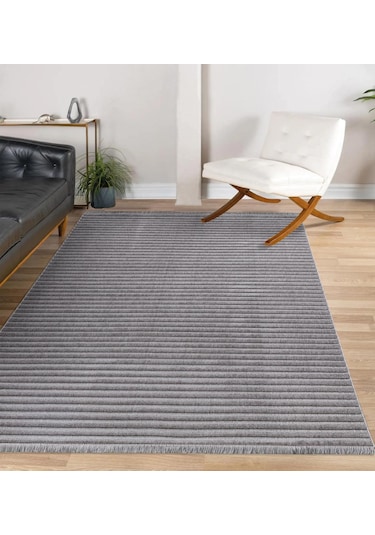 İpek Halı Kişiye Özel Ölçü Kesme Almond Koleksiyonu 11402 Gri-69103 Gri