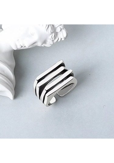 925 Ayar Gümüş Çok Katmanlı Bohem Tarz Yüzük