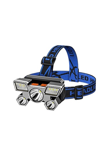 Liangmei Led Beş Kafa Far Güçlü Işık Süper Parlak Şarj