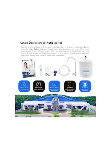 Hanedan Süper Sarım 12 Litre Çelik Tanklı 12 Aşama Su Arıtma Cih 411499824