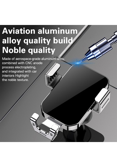 Cbtx Yc12 Evrensel Dönebilen Araba Hava Çıkışı Dağı Yerçekimi Telefon Tutucu Metal Braket - Mavi