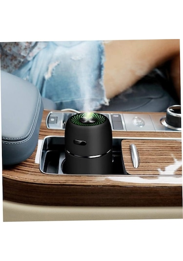 Wezone Usb Araç Nemlendirici Ve Aromaterapi Cihazı, 200 Ml Mini Hava Temizleyici, 7 Renk Led Gece Lambalı, Siyah