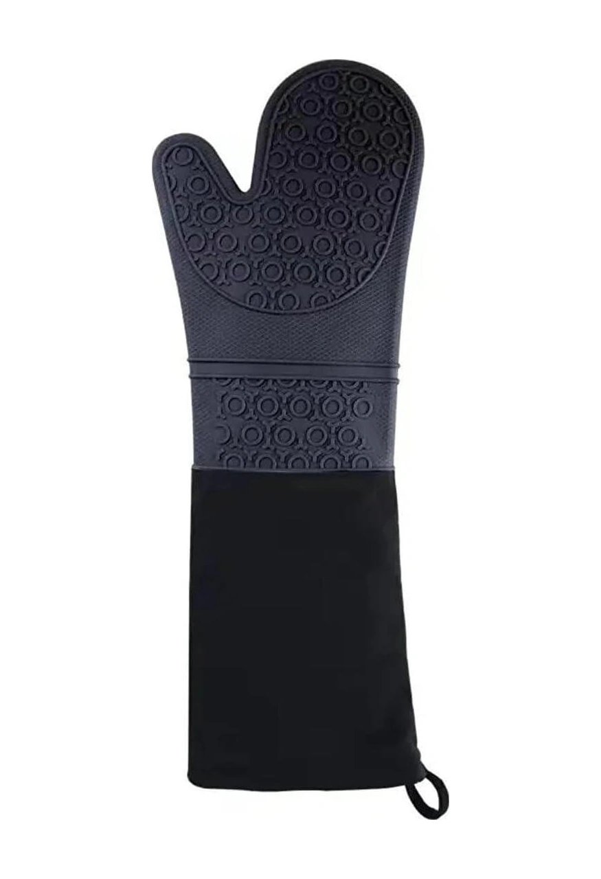 3b Trend 2 Adet Silikon Yanmaz Yapışmaz Yalıtımlı Mutfak Fırın Eldiveni Siyah