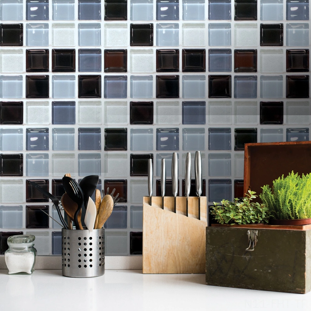 Hangfox Pvc Mosaik Duvar Sticker 3d: Otomatik Yapıştırıcı, Dayanıklı, Dekoratif - Banyo, Mutfak, Yatak Odası İçin 20x20cm Diğer