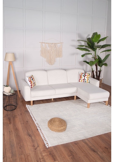 Bohem's Bohem Uzanmalı Köşe, Sağ Sol Kullanılabilen, Yüksek Ayaklı, Krem Krem Bohem's Bohem Uzanmalı Köşe, Sağ Sol Kullanılabilen, Yüksek Ayaklı, Krem Krem