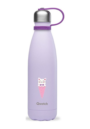 Qwetch QK9005 Kids Isı Yalıtımlı 500 ML Termos - Kedi Desenli
