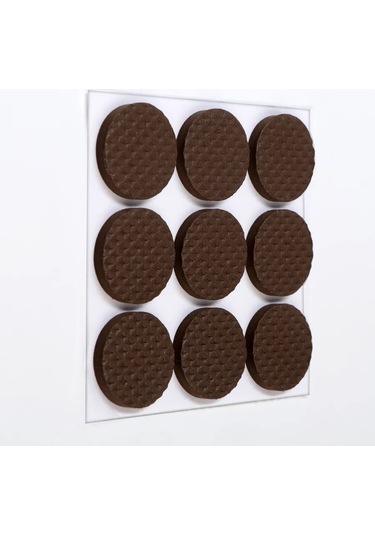 Tundra Kendinden Yapışkanlı Yuvarlak Sandalye Ayak Koruyucuları 18 Adet 432688177 Kahverengi