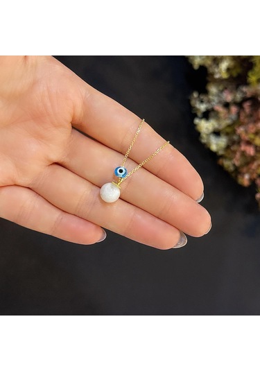 Stela Ay Taşı Gümüş Kol Sarı