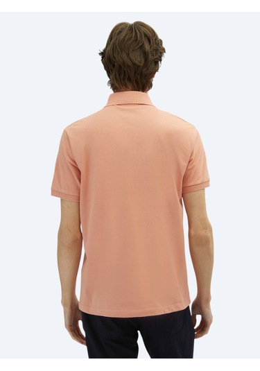 Somon Düz Polo Yaka %100 Pamuk T-shirt Somon