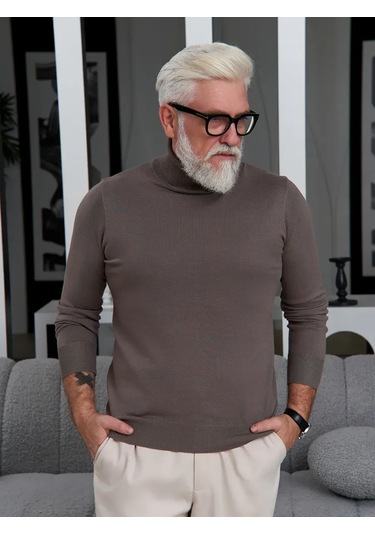 Mens Dream Klasik Yüksek Yakalı Kazak 274720480 Bej