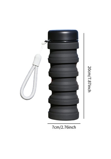 Suntek Dağcılık Kamp Seyahat Için Katlanabilir Su Şişesi Siyah