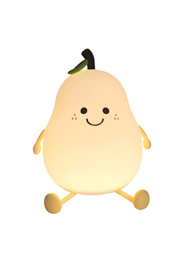 Ruicoo Armut Şekilli Bebek Gece Lambası - 7 Renkli, Usb Şarjlı, Yumuşak Dokunuşlu Haki