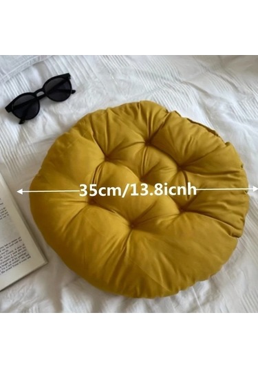 Trendooze Morandi Renkli Basit Yuvarlak Minder, Kahverengi Kahve Rengi Kahve Rengi