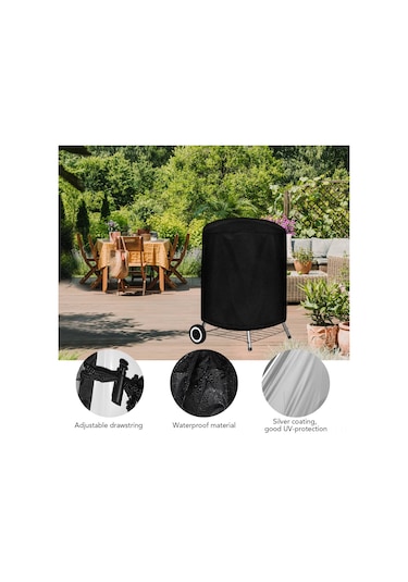 Maiyame Islak Ve Hava Dayanıklı 210d Oxford Kumaş + Gümüş Kaplama Izgara Örtüsü, 58x77 Cm, Dışarıda Ve İçerde Kullanım İçin, Izgarayı Kir, Pet Tüyleri, Çöp Ve Güneşten Korur Siyah