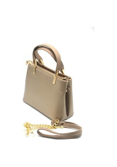 Armine 351 Kadın Deri Çanta Siyah - Altın