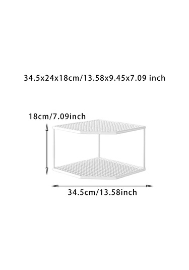 Homyl Mutfak Depolama Rafı Köşe Raf Standı Tezgah Dolabı Beyaz