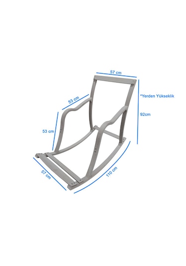 Reyo Paşa Ahşap Sallanan Sandalye, Çıkartılabilir Kılıflı Minderli, Boyun Yastıklı Dinlenme Koltuğu Emzirme Koltuğu Füme Füme
