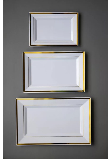 Family Co. Tek Kullanımlık Plastik Servis Tabakları Seti 6 Adet. 210113081 100 adet