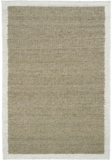 Cool Halı Wool 01 Natural Yün Halı Jüt Halı Yolluk El Dokuma Jüt Kilim Hasır Halı Bohem El Halısı Otantik Halı Haki - Krem