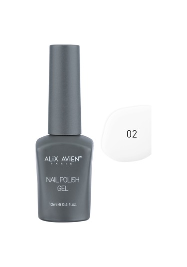 Alix Avien Uv Kalıcı Beyaz Jel Oje 02 Gel Polish12 Ml