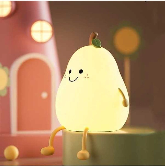 Fastbuy Juhui Store 7 Renk Değiştiren Armut Gece Lambası - Beyaz, Çok Renkli Işık Çok Renkli