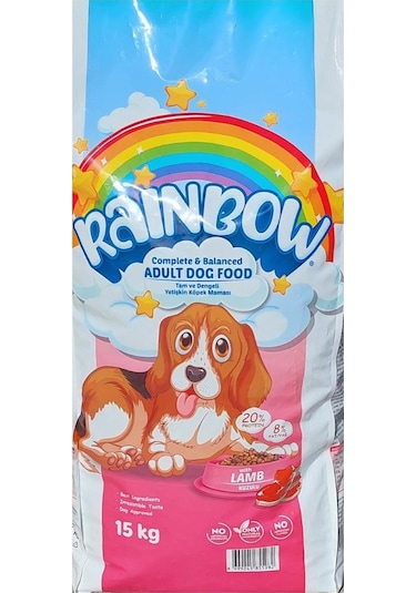 Rainbow Kuzu Etli Yetişkin Köpek Maması 15 KG