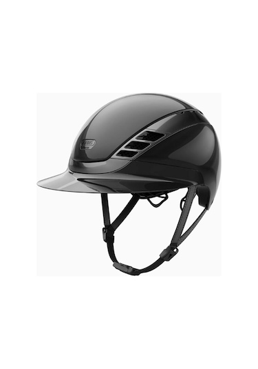Horze Pikeur Airluxe Chrome Long Visor Premium Binicilik Kaskı Siyah Parlak