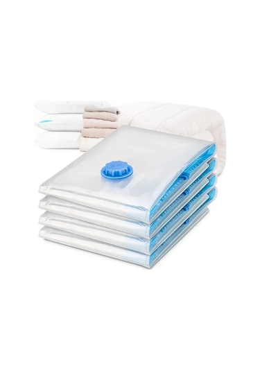 Hfambition 6 Adet 100x80 Cm Büyük Kapasiteli Vakum Depolama Çantası - Hava Tutan, Su Geçirmez, Boşluk Tasarrufu Sağlar, Tüm Vakum Temizleyicilerle Uyumlu Diğer