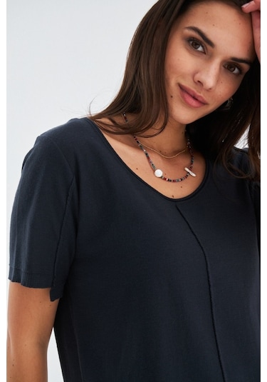 Peraluna Ince Yazlık Pamuklu Kadın Triko Elbise Antrasit Antrasit