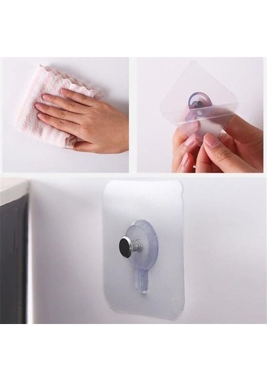 Büro Ev Ofis Düzeni İçin 5adet Delgisiz Vidalı Yapışkanlı Askı Seti Diğer