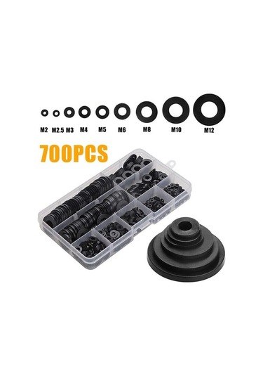 Pazly Pratik Ve Dayanıklı 700 Adet Naylon Kauçuk Conta, Farklı Boyutlar, Beyaz