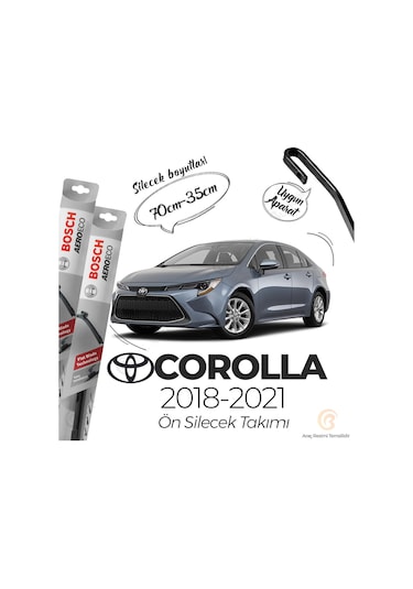 Toyota Corolla Uyumlu Muz Silecek Takımı 2018-2021 Bosch Aeroeco