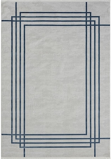 Çam Halı Mısra 5003 Mavi Seyran Halı Modern Desen Makine Halısı