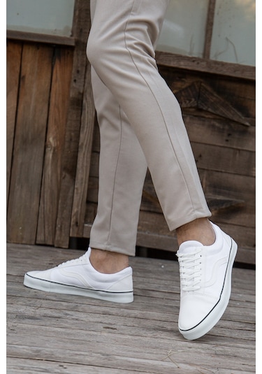 Garantili Wanso Günlük Ortopedik Erkek Sneaker Spor Ayakkabı Beyaz
