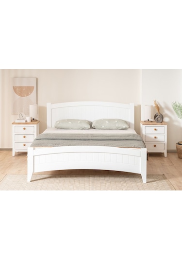 Karya Modern İnci Beyaz Çift Kişilik Karyola