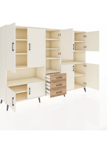 Hyperion Dolap 13 Raflı 3 Çekmeceli 9 Kapaklı 220x44x163 Aytaşı-a Aytaşı-aytaşı/çam