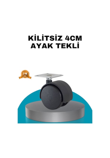 4 Cm Kilitsiz Masa Ayağı Tekli Sessiz Ve Akıcı Hareket