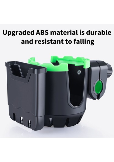 Yaozixa 2合1 Abs+kauçuk Bardak Tutucu Telefon Tutuculu 360 Döner Motor, Bisiklet, Scooter, Tekerlekli Sandalye Uyumlu Yeşil