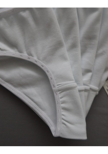 Alya Underwear Anne Kız Kombin Pamuklu Külot - Beyaz Slip İç Çamaşırı - 5'li Paket Beyaz-p05