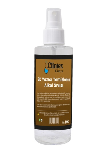 Clintex Kimya 3d Yazıcı Temizleme Alkol Sıvısı 200 ML