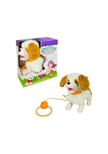 Pft-b019 Peluş Tasmalı Yürüyen Köpek -vardem Oyuncak