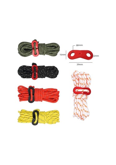 4 Adet / Set Cls Açık Kamp Yansıtıcı Rüzgar Geçirmez Kamp Destek Çubuğu Sarı