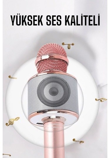 Taşınabilir Bluetooth Karaoke Mikrofon: Hafıza Kart Girişli, Etkileyici Performans