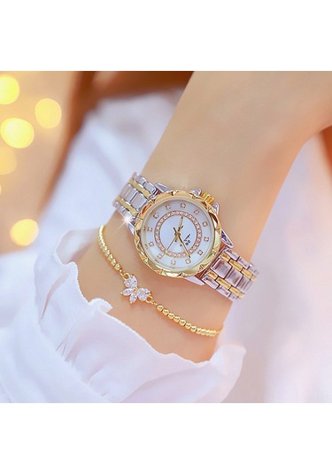 Leezsing Şık Kadın Kol Saati - Altın Ve Gümüş Renk Seçenekli Su Geçirmez Kuvars Saat Çok Renkli